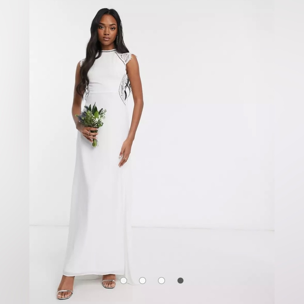 TFNC Bridal high neck lace maxi wedding dress